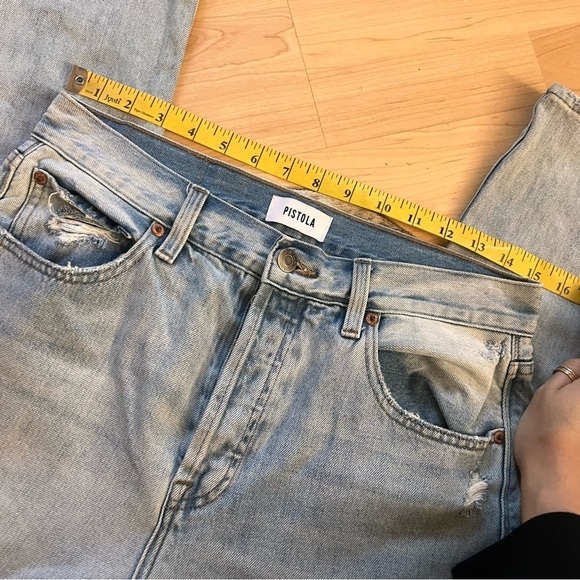 PISTOLA Keaton Buttontly High Waist Distressed Jeans
Morning Sky Blue Size 28 - Picture 5 of 9